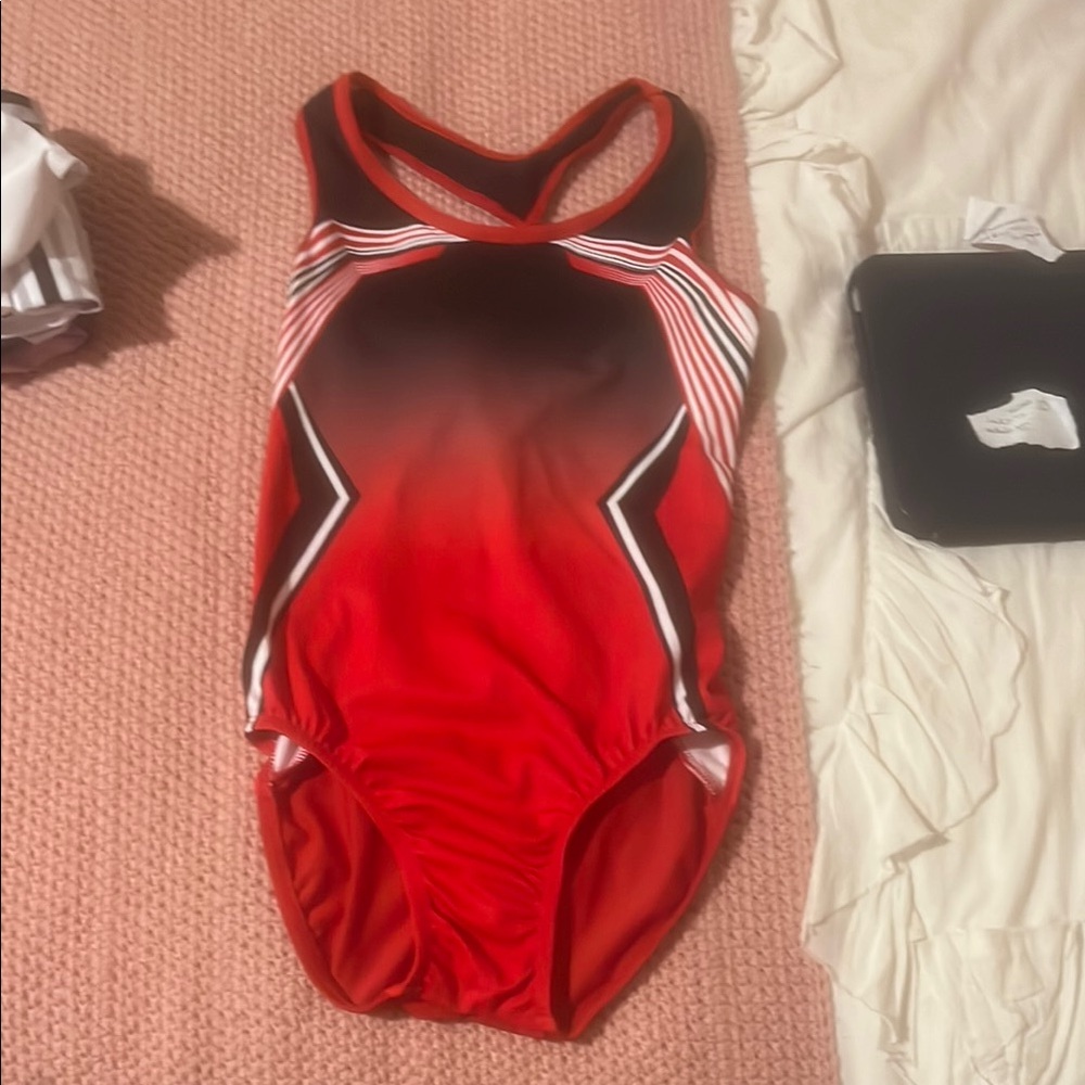 Red and Black Athletic leotard